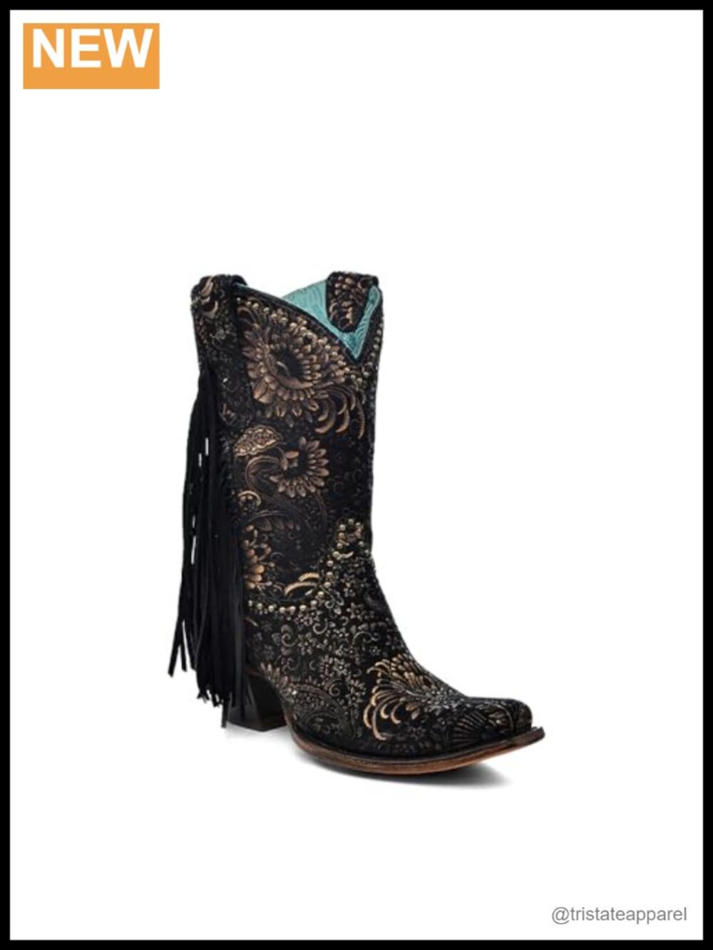 Handcrafted Suede Leather Ankle Boots with Side Fringe